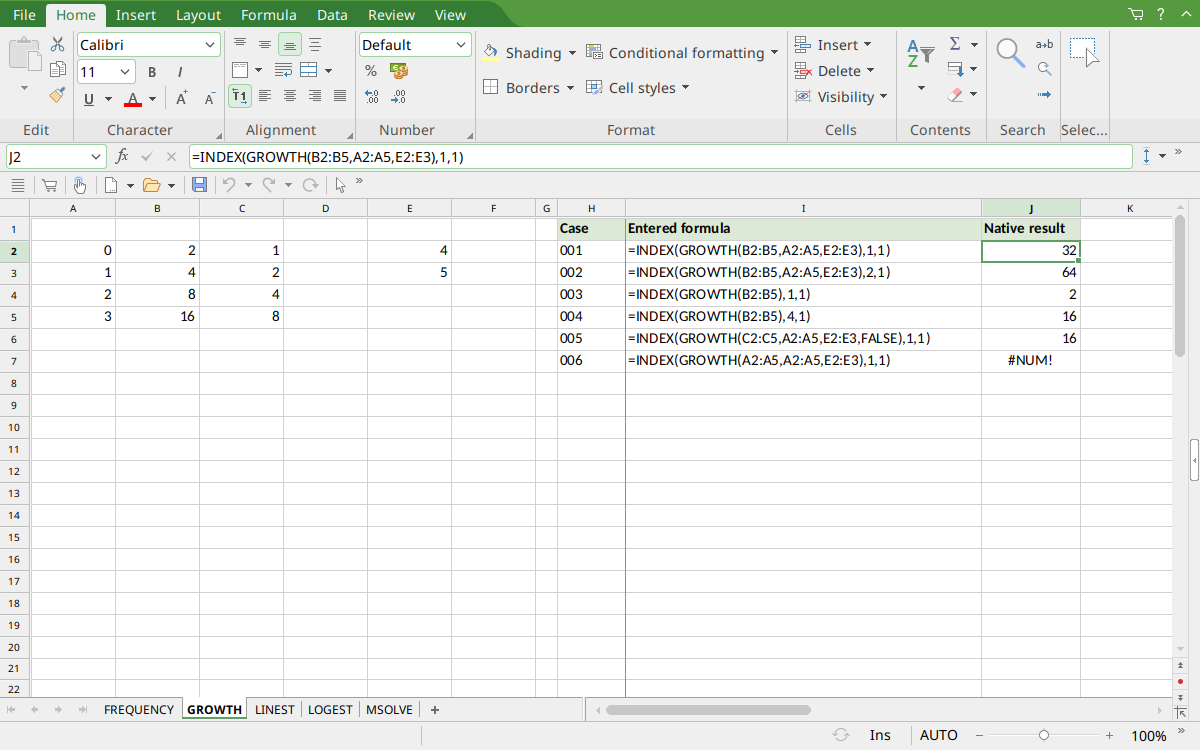 GROWTH scalar readbacks in FreeOffice PlanMaker 2024